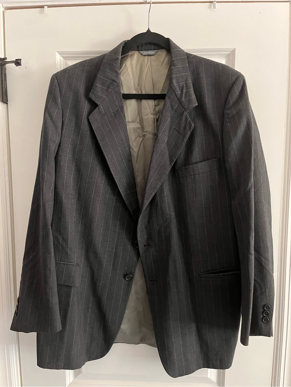 Men's Givenchy Gray Pinstripe Blazer - Classic Single-Breasted Jacket